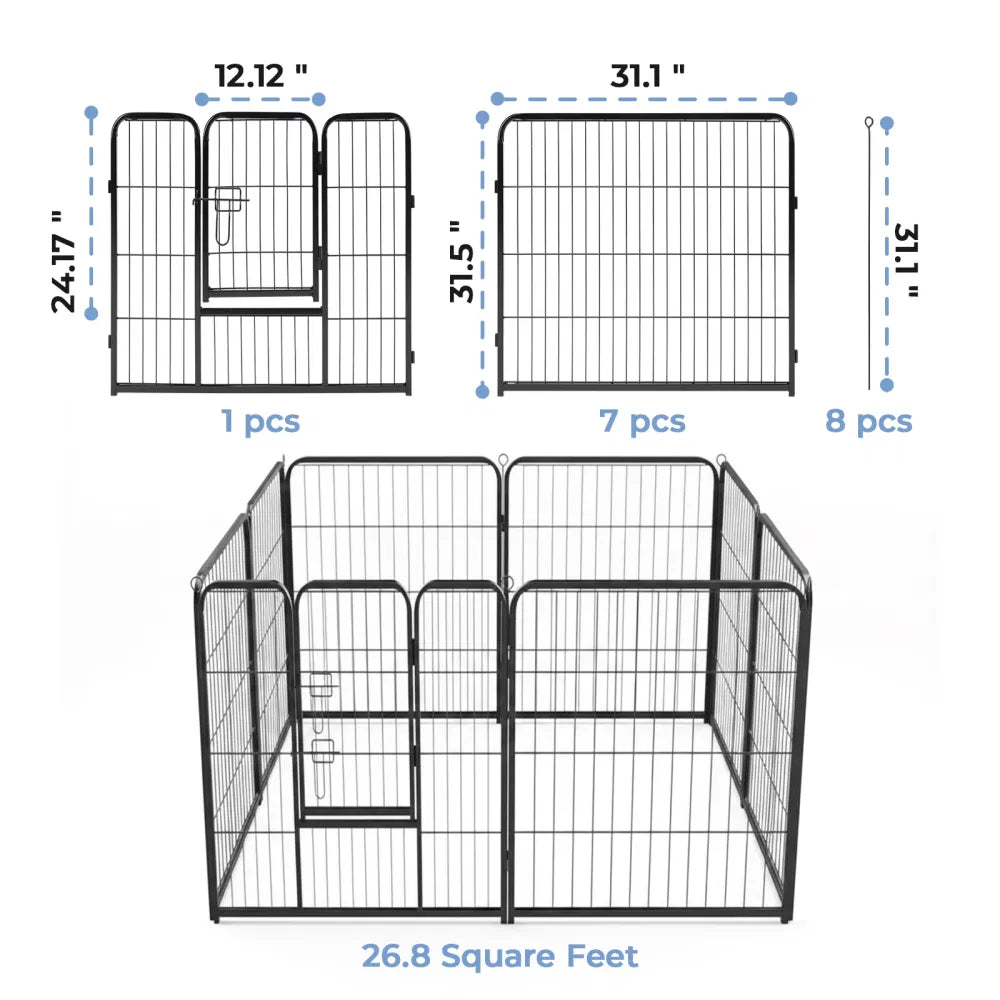 Secure Your Pet's Freedom with Our Metal Exercise Playpen Fence